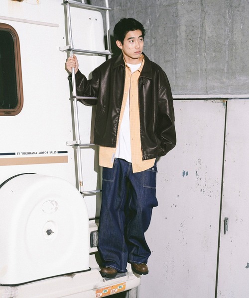 niko and...（ニコアンド）の「[niko and ...JEANS]DENIM BUSH PANTS（デニムパンツ・メンズ・オフホワイト/インディゴブルー・LARGE/MEDIUM）」の9枚目の写真