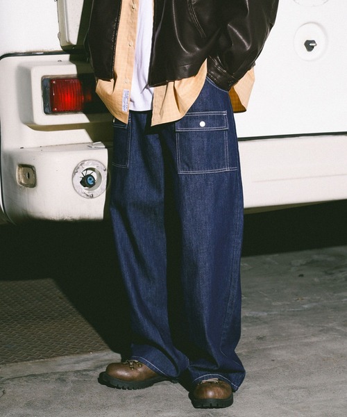 niko and...（ニコアンド）の「[niko and ...JEANS]DENIM BUSH PANTS（デニムパンツ・メンズ・オフホワイト/インディゴブルー・LARGE/MEDIUM）」の12枚目の写真