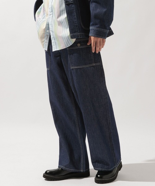 niko and...（ニコアンド）の「[niko and ...JEANS]DENIM BUSH PANTS（デニムパンツ・メンズ・オフホワイト/インディゴブルー・LARGE/MEDIUM）」の21枚目の写真