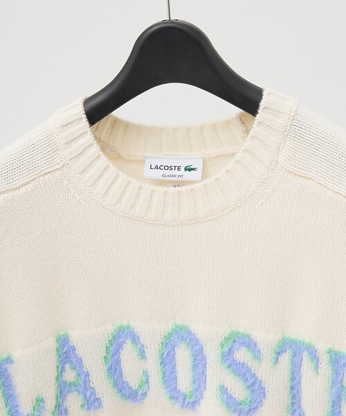 LACOSTE(ラコステ)の「【LACOSTE / ラコステ】ブランドネームロゴシャギーニッティングセーター(ニット/セーター・メンズ・ホワイト/ブラック・L/M)」の4枚目の写真