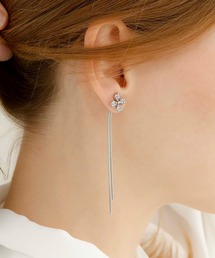 JewCasスリークビジューフラワーピアス[JC4942]