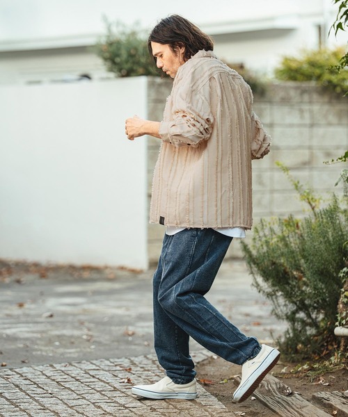 CAMBIO（カンビオ）の「ms6356- Fringe Stripe Shirts ストライプシャツ(PF-261-010)（シャツ/ブラウス・メンズ・ナチュラル/ブラック・L/M）」の15枚目の写真