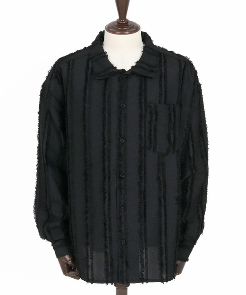CAMBIO（カンビオ）の「ms6356- Fringe Stripe Shirts ストライプシャツ(PF-261-010)（シャツ/ブラウス・メンズ・ナチュラル/ブラック・L/M）」の19枚目の写真