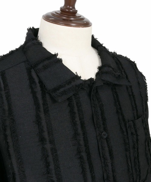 CAMBIO（カンビオ）の「ms6356- Fringe Stripe Shirts ストライプシャツ(PF-261-010)（シャツ/ブラウス・メンズ・ナチュラル/ブラック・L/M）」の21枚目の写真