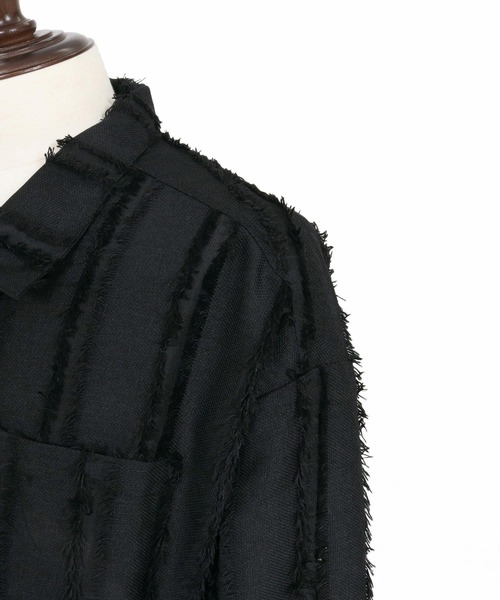 CAMBIO（カンビオ）の「ms6356- Fringe Stripe Shirts ストライプシャツ(PF-261-010)（シャツ/ブラウス・メンズ・ナチュラル/ブラック・L/M）」の22枚目の写真