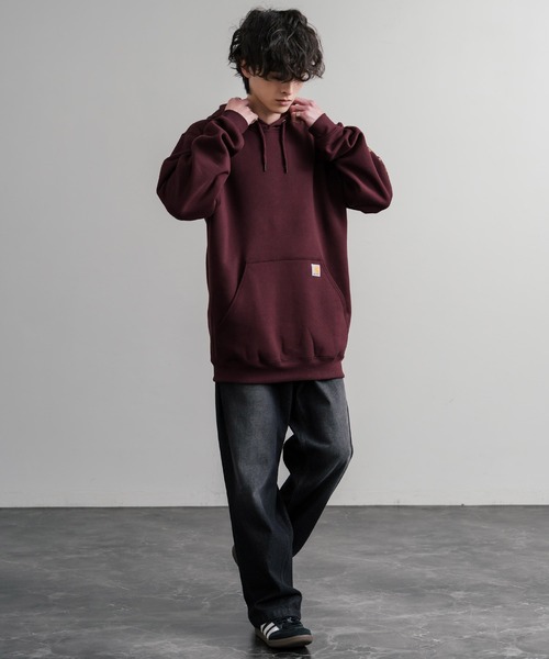 Carhartt(カーハート)の「Carhartt カーハート Midweight Logo Sleeve Graphic Sweatshirt/ロゴスリーブミッドウエイトプルオーバーパーカー(パーカー・メンズ・オリーブ/ヘザーグレー/ブラック/ワインレッド/オフホワイト/キャメル/チャコール/ネイビー・XL/L/M/S)」の22枚目の写真