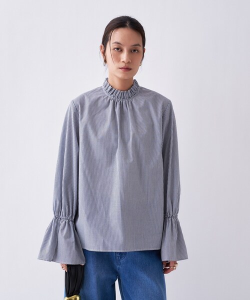 cloenc(クロエンス)の「【手洗い可】フリルカラーブラウス(シャツ/ブラウス・レディース・ホワイト系/サックスブルー/ネイビー系2・02)」の22枚目の写真