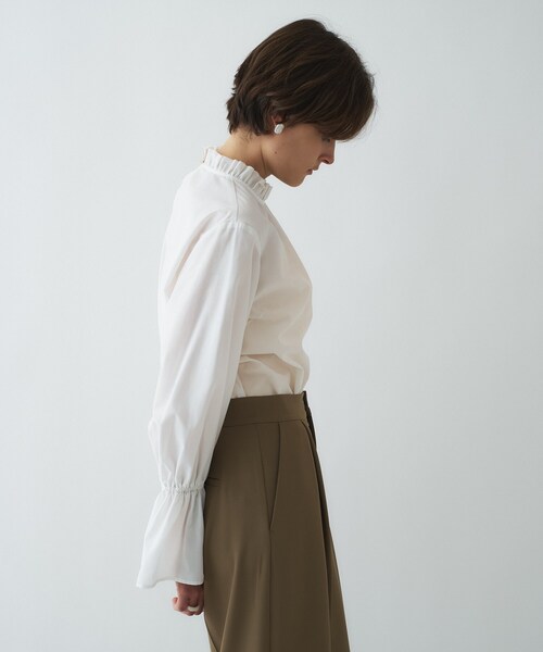 cloenc(クロエンス)の「【手洗い可】フリルカラーブラウス(シャツ/ブラウス・レディース・ホワイト系/サックスブルー/ネイビー系2・02)」の13枚目の写真