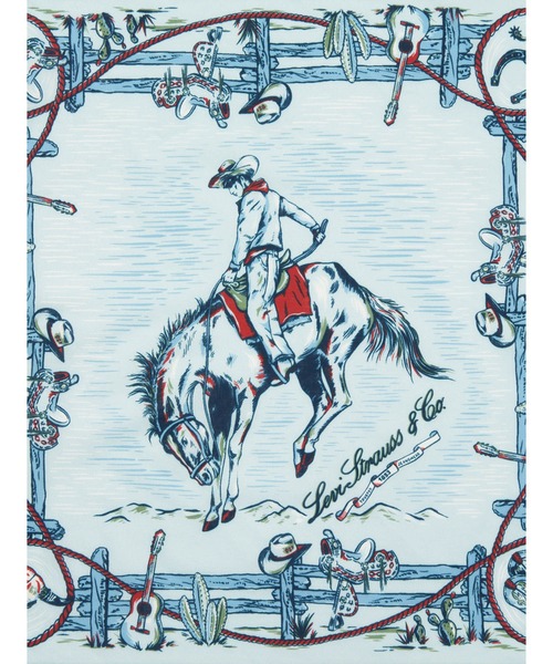 Levi's（リーバイス）の「Levi's/リーバイス サドルマン バンダナ（バンダナ/スカーフ・メンズ・ライトブルー・OS）」の2枚目の写真