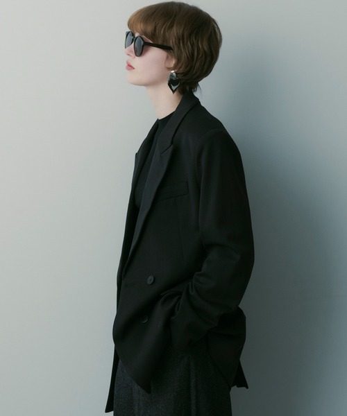 SERENO(セレーノ)の「ウールブレンド ピークドラペルジャケット(テーラードジャケット・レディース・ブラウン/グレー/ブラック・S/M)」の17枚目の写真