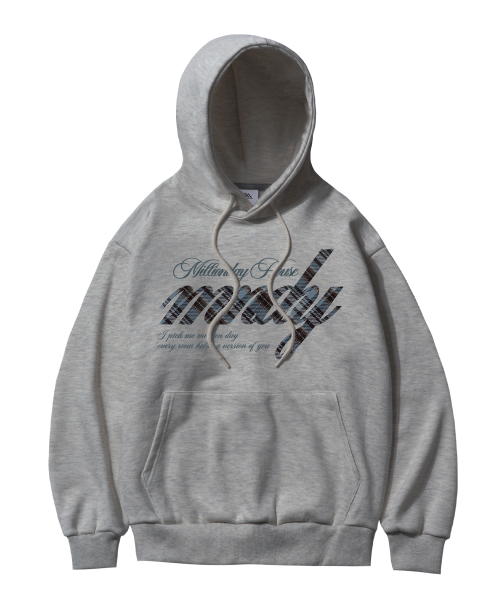 MILLION DAY(ミリオンデイ)の「MNDY チェックフードパーカー(パーカー・レディース・その他・M/L/XL)」の1枚目の写真