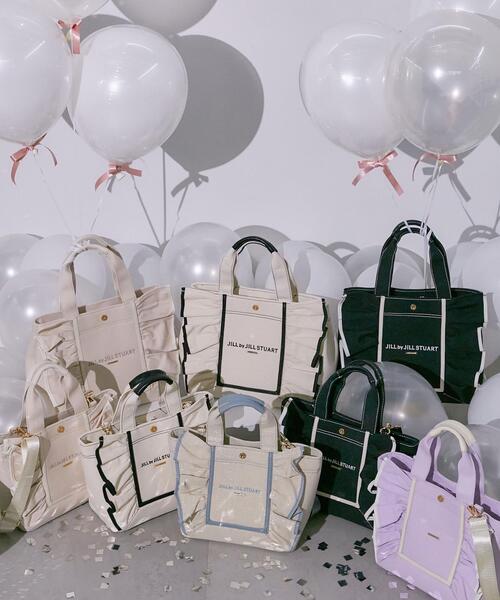 JILL by JILL STUART(ジルバイジルスチュアート)の「フレームフリルトート大(トートバッグ・レディース・ピンク/ホワイト/ブラック/ホワイト系その他・FREE)」の20枚目の写真