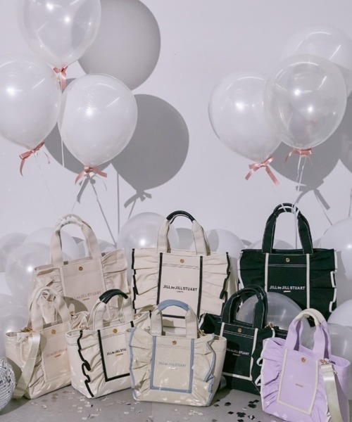JILL by JILL STUART(ジルバイジルスチュアート)の「フレームフリルトート大(トートバッグ・レディース・ピンク/ホワイト/ブラック/ホワイト系その他・FREE)」の9枚目の写真