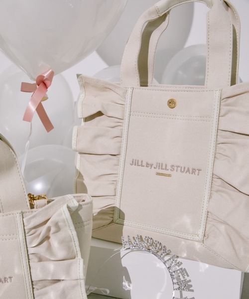 JILL by JILL STUART(ジルバイジルスチュアート)の「フレームフリルトート大(トートバッグ・レディース・ピンク/ホワイト/ブラック/ホワイト系その他・FREE)」の7枚目の写真