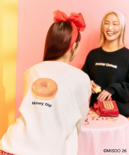 LEPSIM(レプシィム)の「【Mister Donut】12ゲージドーナツプルオーバー 627321(ニット/セーター・レディース・アイボリー/ブラック・FREE)」の11枚目の写真