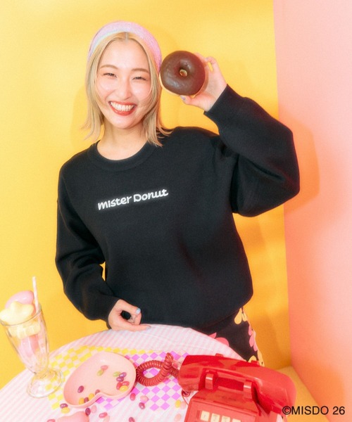 LEPSIM(レプシィム)の「【Mister Donut】12ゲージドーナツプルオーバー 627321(ニット/セーター・レディース・アイボリー/ブラック・FREE)」の12枚目の写真