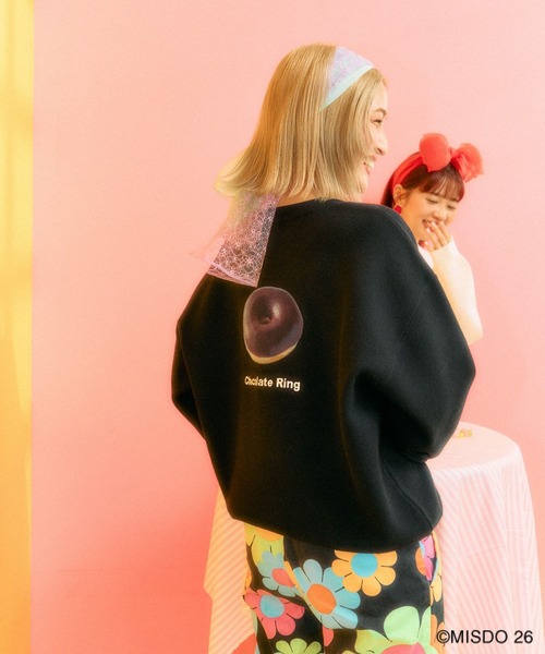 LEPSIM(レプシィム)の「【Mister Donut】12ゲージドーナツプルオーバー 627321(ニット/セーター・レディース・アイボリー/ブラック・FREE)」の14枚目の写真