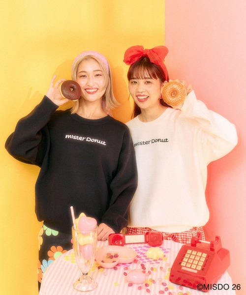 LEPSIM(レプシィム)の「【Mister Donut】12ゲージドーナツプルオーバー 627321(ニット/セーター・レディース・アイボリー/ブラック・FREE)」の16枚目の写真