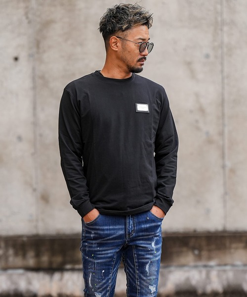 adamsJUGGLER（アダムスジャグラー）の「RTEGプレートロンティー（Tシャツ/カットソー・メンズ・ホワイト/ブラック・S/M/L/XL/XXL）」の2枚目の写真