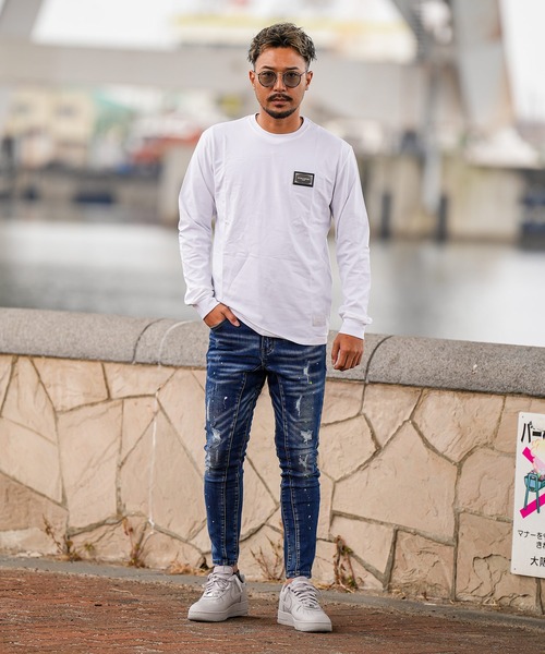 adamsJUGGLER（アダムスジャグラー）の「RTEGプレートロンティー（Tシャツ/カットソー・メンズ・ホワイト/ブラック・S/M/L/XL/XXL）」の3枚目の写真