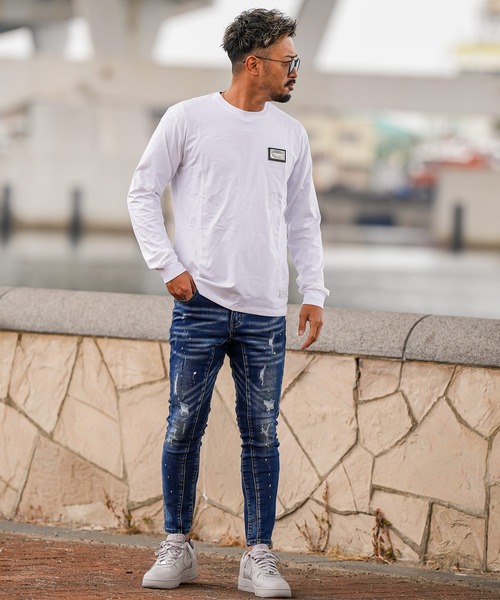 adamsJUGGLER（アダムスジャグラー）の「RTEGプレートロンティー（Tシャツ/カットソー・メンズ・ホワイト/ブラック・S/M/L/XL/XXL）」の7枚目の写真