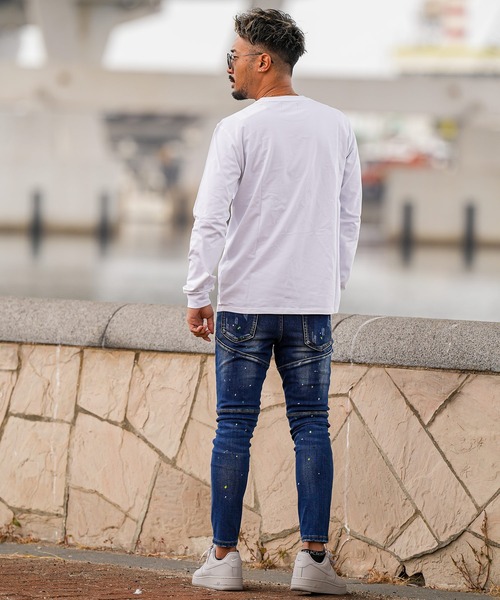 adamsJUGGLER（アダムスジャグラー）の「RTEGプレートロンティー（Tシャツ/カットソー・メンズ・ホワイト/ブラック・S/M/L/XL/XXL）」の9枚目の写真