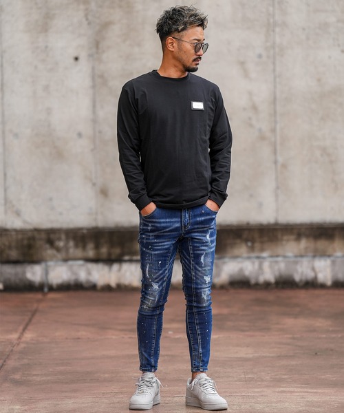 adamsJUGGLER（アダムスジャグラー）の「RTEGプレートロンティー（Tシャツ/カットソー・メンズ・ホワイト/ブラック・S/M/L/XL/XXL）」の6枚目の写真