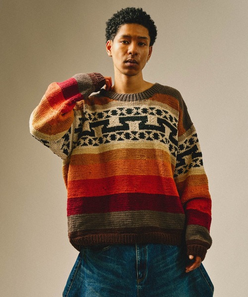 UNION TOKYO｜ユニオントーキョー（メンズ）のニット/セーター（レッド