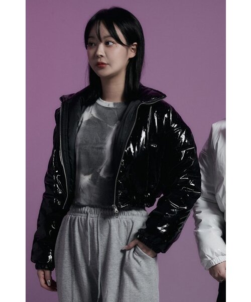 APOSTROPHE COMMA(アポストロフィコンマ)の「ハイグロシーショートパディングジャケット(ブラック)(ダウンジャケット/コート・レディース・その他・LARGE/MEDIUM/SMALL)」の2枚目の写真