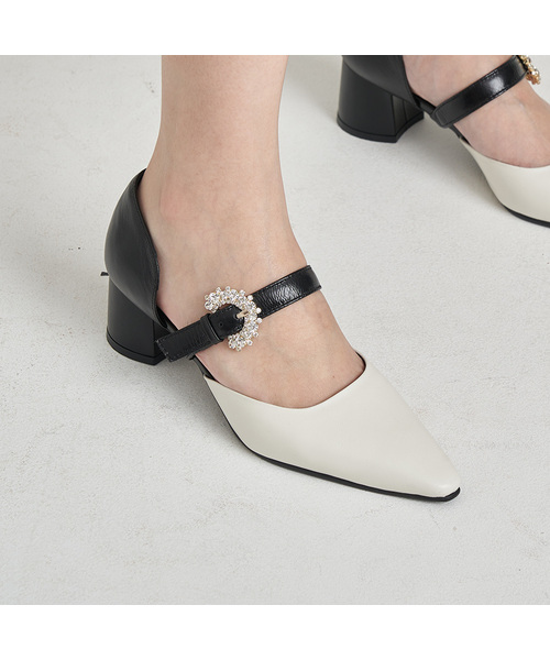 HAILEY（ヘイリ）の「HJ23111_2colors（パンプス・レディース・ホワイト/ブラック・22.5cm/23cm/23.5cm/24cm/24.5cm/25cm/25.5cm）」の2枚目の写真