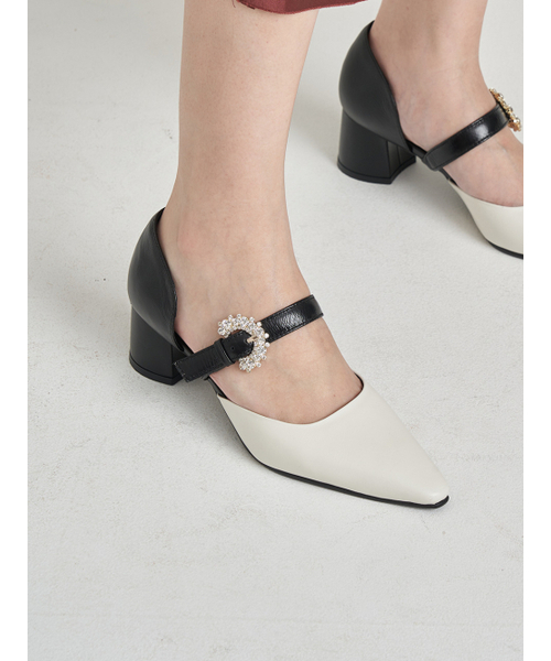 HAILEY（ヘイリ）の「HJ23111_2colors（パンプス・レディース・ホワイト/ブラック・22.5cm/23cm/23.5cm/24cm/24.5cm/25cm/25.5cm）」の3枚目の写真