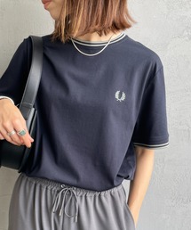 [FRED PERRY/フレッドペリー] ツインティップライン ワンポイントロゴ刺繍Tシャツ M1588V