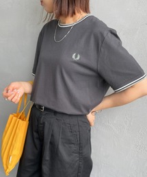 [FRED PERRY/フレッドペリー] ツインティップライン ワンポイントロゴ刺繍Tシャツ M1588V