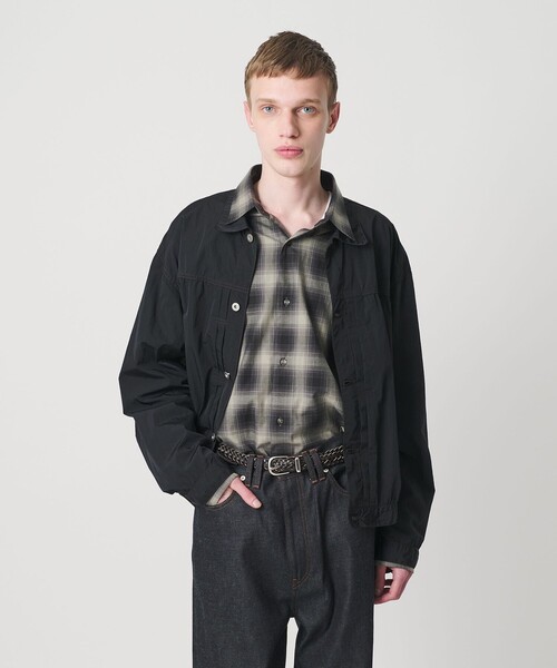 MONKEY TIME（モンキータイム）の「ビンテージ タフタ トラッカー ジャケット（ブルゾン・メンズ・ネイビー/ブラック・S/M/L/XL）」の13枚目の写真