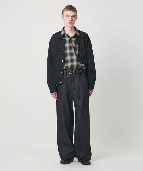 MONKEY TIME（モンキータイム）の「ビンテージ タフタ トラッカー ジャケット（ブルゾン・メンズ・ネイビー/ブラック・S/M/L/XL）」の16枚目の写真