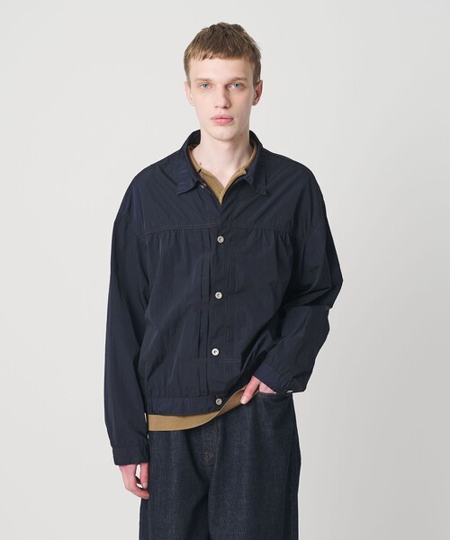 MONKEY TIME（モンキータイム）の「ビンテージ タフタ トラッカー ジャケット（ブルゾン・メンズ・ネイビー/ブラック・S/M/L/XL）」の17枚目の写真