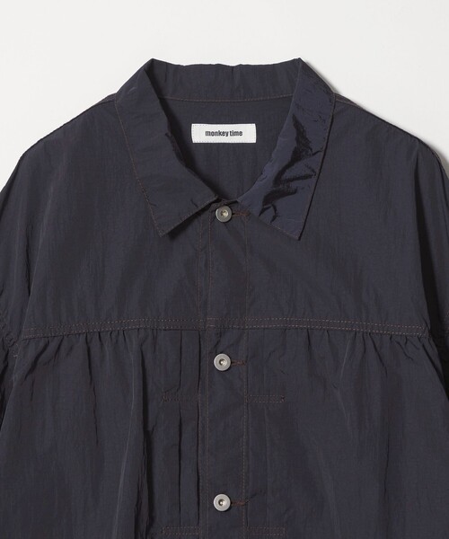 MONKEY TIME（モンキータイム）の「ビンテージ タフタ トラッカー ジャケット（ブルゾン・メンズ・ネイビー/ブラック・S/M/L/XL）」の6枚目の写真