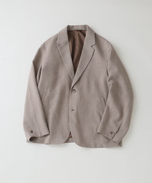 JOURNAL STANDARD relume(ジャーナルスタンダード レリューム)の「ウォッシャブル バスケット ストライプ ジャケット(セットアップ対応可能)(その他アウター・メンズ・チャコールグレー/ウッド・LARGE/MEDIUM)」の1枚目の写真