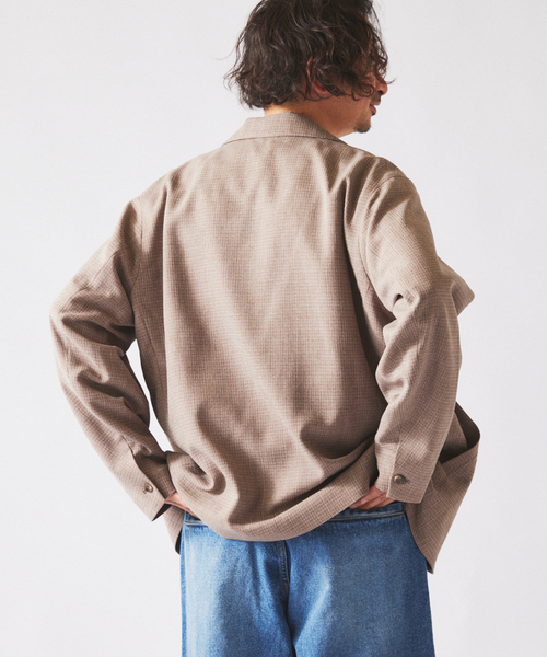 JOURNAL STANDARD relume(ジャーナルスタンダード レリューム)の「ウォッシャブル バスケット ストライプ ジャケット(セットアップ対応可能)(その他アウター・メンズ・チャコールグレー/ウッド・LARGE/MEDIUM)」の16枚目の写真