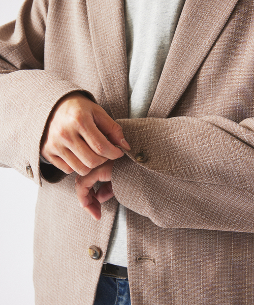 JOURNAL STANDARD relume(ジャーナルスタンダード レリューム)の「ウォッシャブル バスケット ストライプ ジャケット(セットアップ対応可能)(その他アウター・メンズ・チャコールグレー/ウッド・LARGE/MEDIUM)」の19枚目の写真