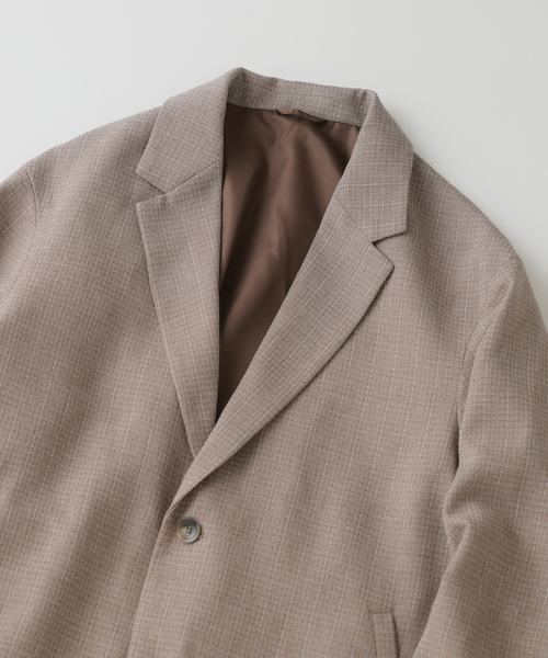 JOURNAL STANDARD relume(ジャーナルスタンダード レリューム)の「ウォッシャブル バスケット ストライプ ジャケット(セットアップ対応可能)(その他アウター・メンズ・チャコールグレー/ウッド・LARGE/MEDIUM)」の21枚目の写真