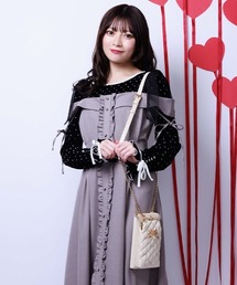 axes femme | リボン刺繍キルトショルダー(ショルダーバッグ)