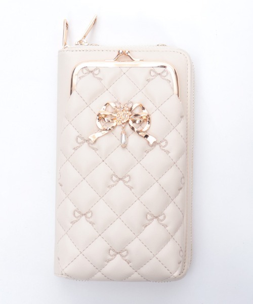 axes femme（アクシーズファム）の「リボン刺繍キルトショルダー（ショルダーバッグ・レディース・ピンク系その他/ブラック/キナリ・FREE）」の4枚目の写真