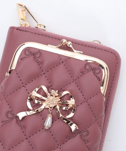 axes femme（アクシーズファム）の「リボン刺繍キルトショルダー（ショルダーバッグ・レディース・ピンク系その他/ブラック/キナリ・FREE）」の13枚目の写真