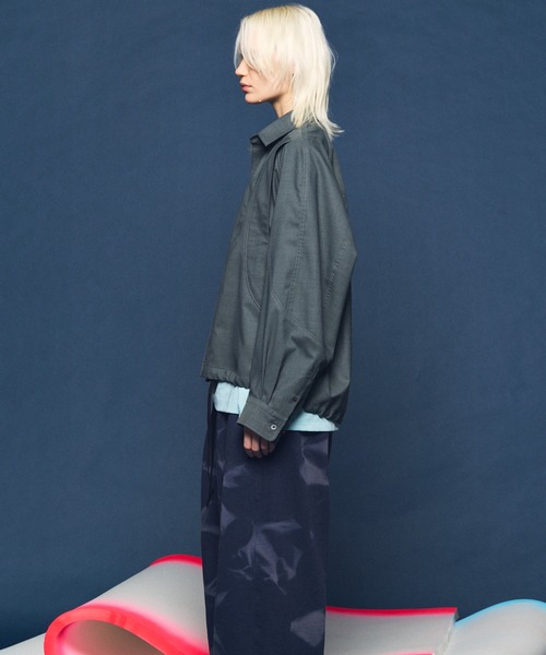 MAISON SPECIAL(メゾンスペシャル)の「《UNISEX》NISHIKAWA KEORI Prime-Over Wool Curve Shirt/NISHIKAWA KEORI プライムオーバーウールカーブシャツ【MAISON SPECIAL/メゾンスペシャル】■セットアップ対応■(シャツ/ブラウス・メンズ・ブラック/グレイッシュベージュ/カーキ・0/1/2)」の11枚目の写真