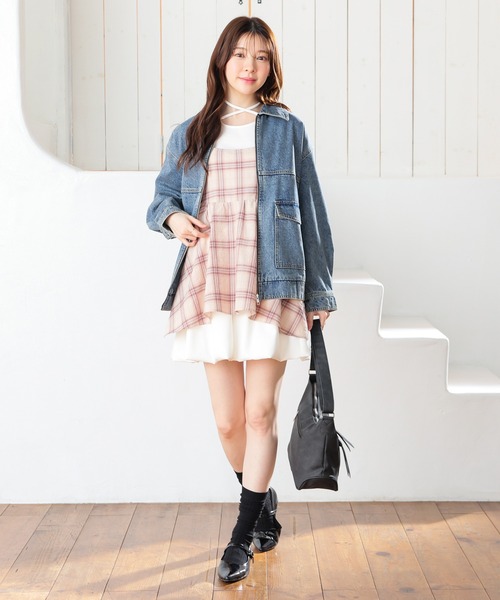 Honeys(ハニーズ)の「イレヘムキャミブラウス(シャツ/ブラウス・レディース・ネイビー系/ベージュ系その他/ホワイト系その他・S/M/LL/L)」の16枚目の写真