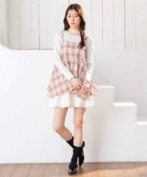 Honeys(ハニーズ)の「イレヘムキャミブラウス(シャツ/ブラウス・レディース・ネイビー系/ベージュ系その他/ホワイト系その他・S/M/LL/L)」の18枚目の写真