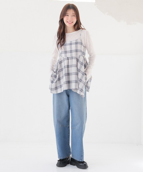 Honeys(ハニーズ)の「イレヘムキャミブラウス(シャツ/ブラウス・レディース・ネイビー系/ベージュ系その他/ホワイト系その他・S/M/LL/L)」の21枚目の写真