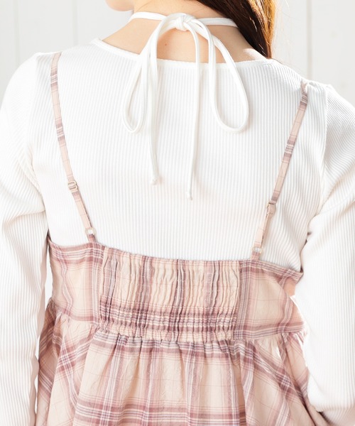 Honeys(ハニーズ)の「イレヘムキャミブラウス(シャツ/ブラウス・レディース・ネイビー系/ベージュ系その他/ホワイト系その他・S/M/LL/L)」の9枚目の写真