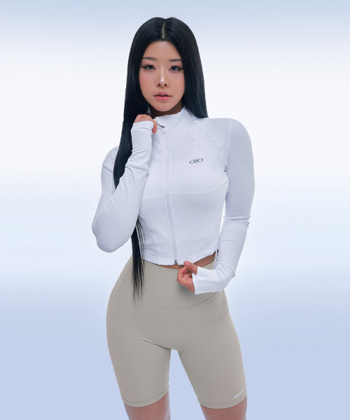 BORN TO WIN（ボーントゥウィン）の「ACTIVE LINE FULL ZIP-UP JACKET [WHITE]（ジャージ・レディース・その他・1/2）」の3枚目の写真